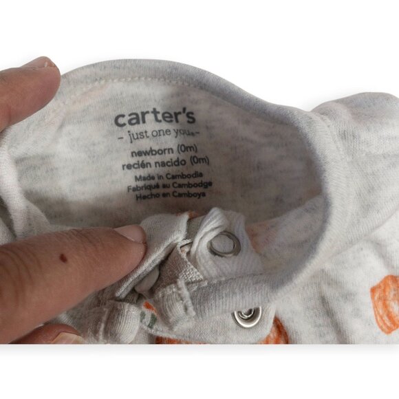 Carters Halloween Baby Sleep & Play Bundle Newborn & 3M Cotton & Polyester Ghost - Picture 6 of 9